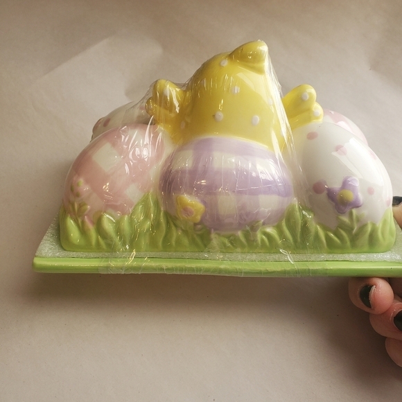 Easter Chick And Eggs Butter Dish. NWT. EASTER. - Picture 5 of 7